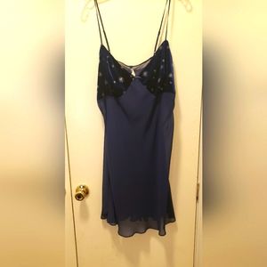 Plus Size 2X Royal Blue Babydoll Negligee Sleepwear